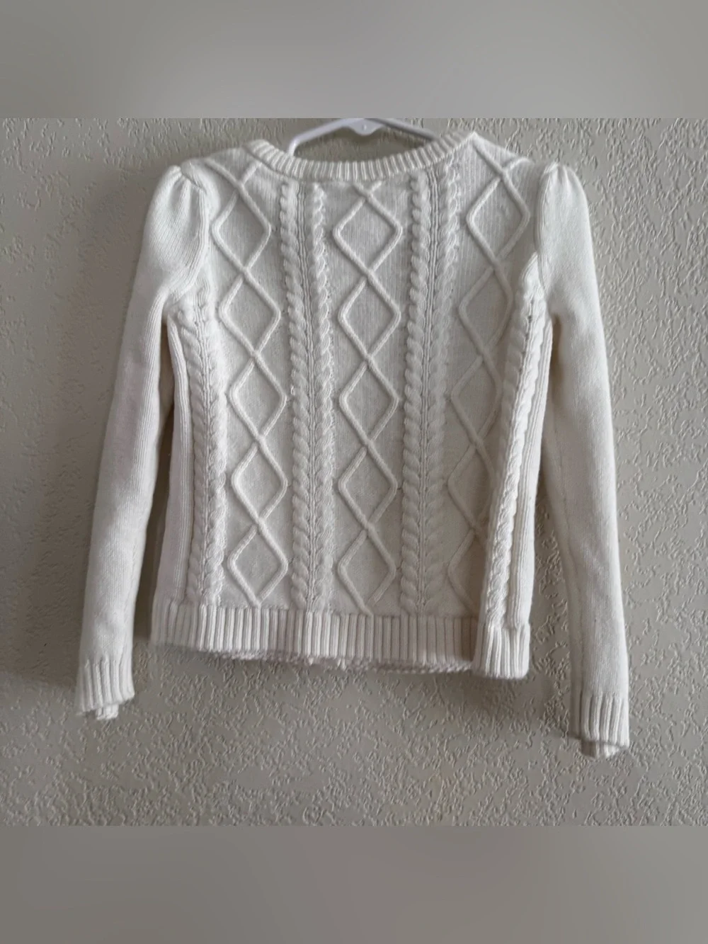 Gymboree White Cable-Knit Button Cardigan Preppy Classic Holiday Girls 4T